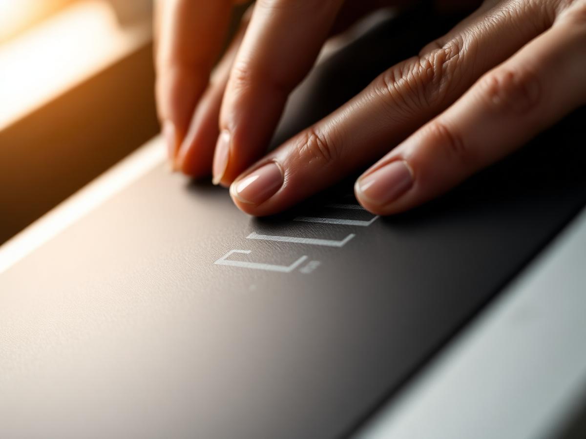 Macro detail of a personalization applied to a product surface